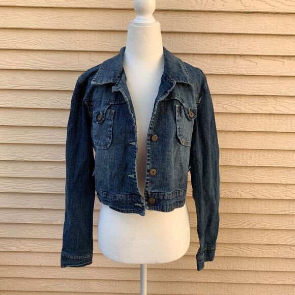 Vintage Y2K Lili Miss Sixty Girls Denim Jacket Button Blue Cotton Stretch XL - Picture 1 of 8